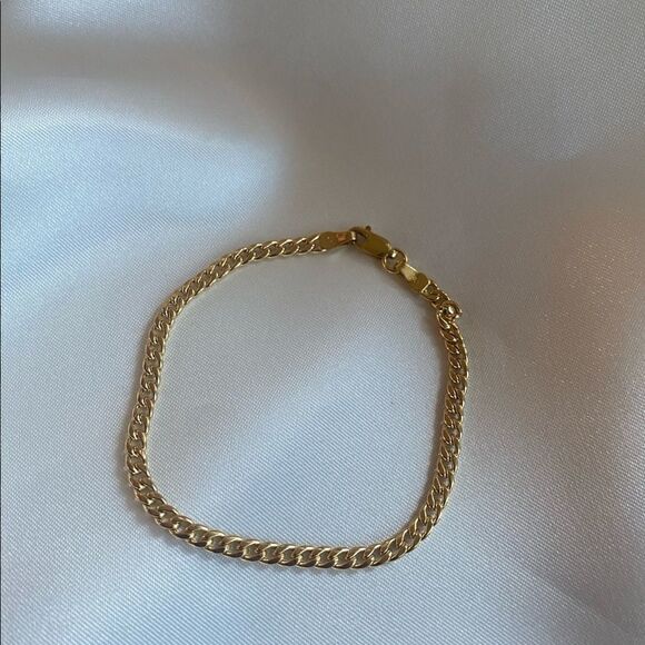 Miami Cuban Trendy real gold 14k bracelet perfect gift size 7.5” - Picture 3 of 11